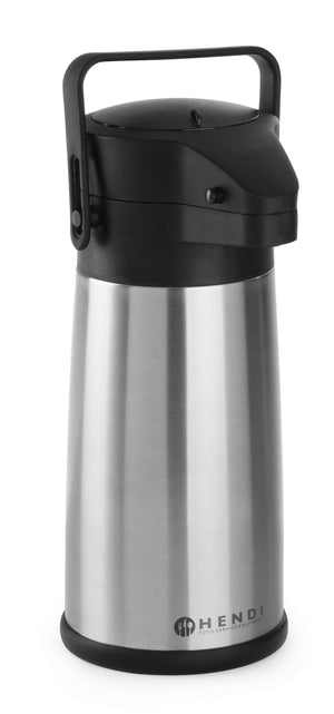 Hendi Thermoskan med Pomp - Pompkan - Isoleerkan - 2.2 Liter