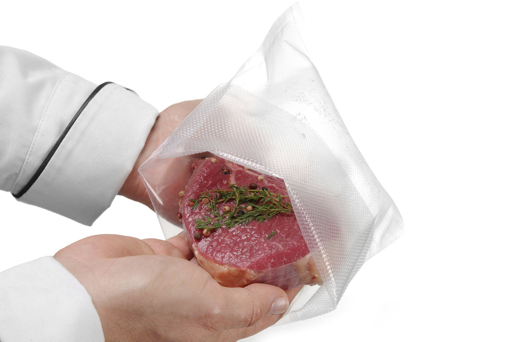 Hendi Vacumeerposer med relief - Sous Vide Poser - 20 x 30 cm - Egnet til FoodSaver vakuummaskiner - 100 stk.