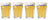 Hoegaarden Bierglazen Witbier 250 ml - 4 Stuks