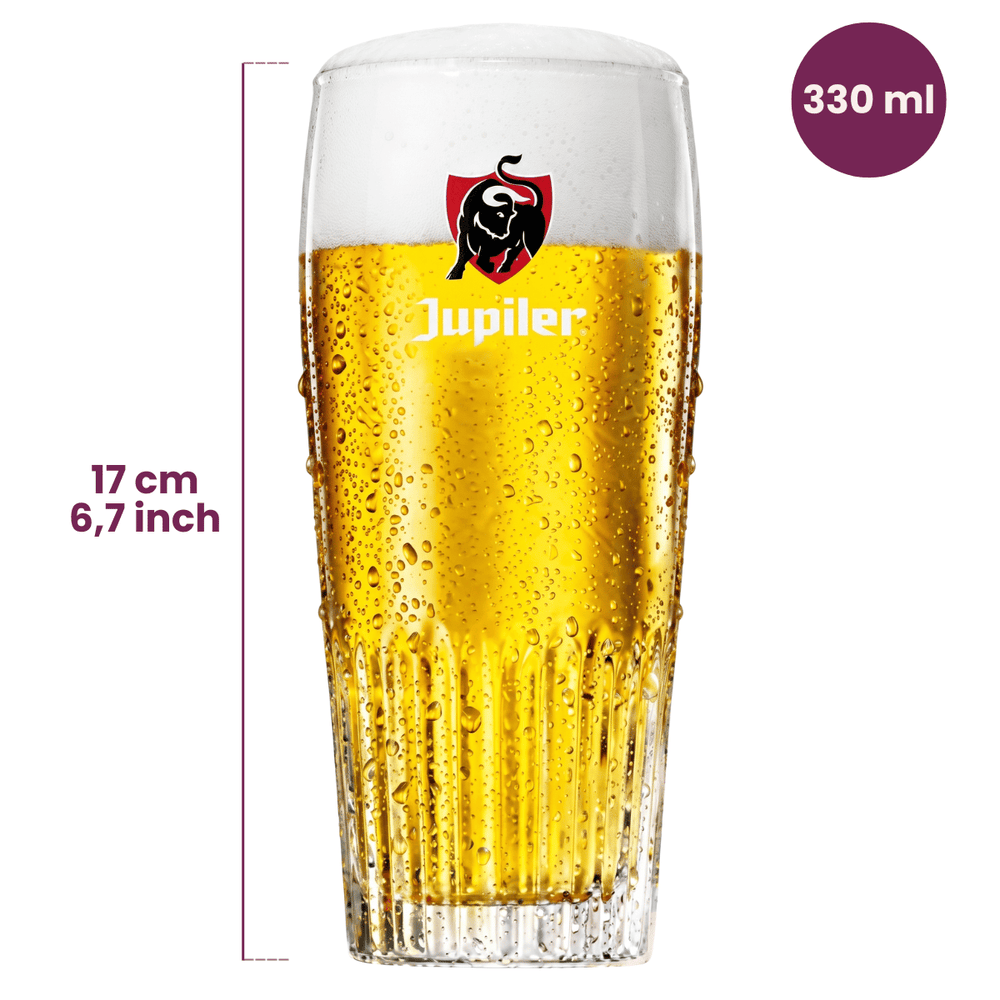 Jupiler Bierglas - 330 ml - 6 stk.