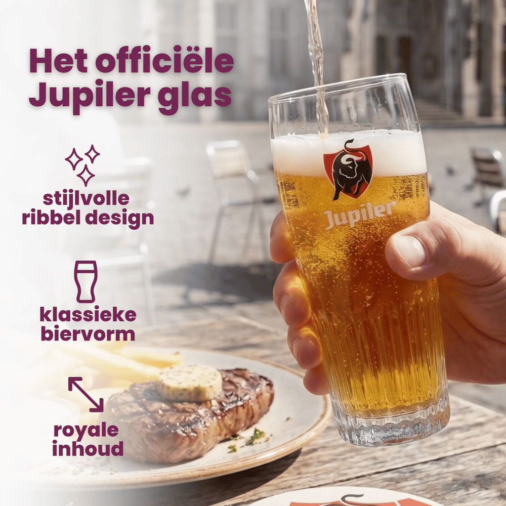 Jupiler Bierglas - 330 ml - 6 stk.