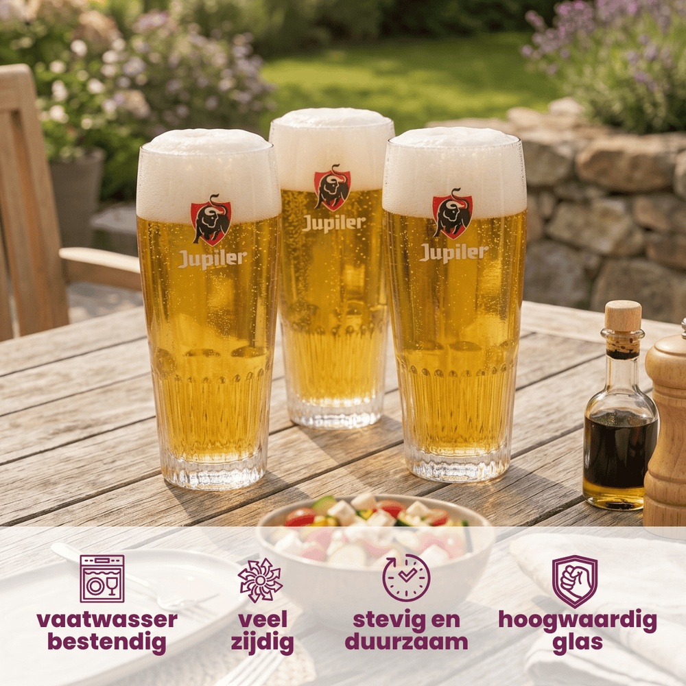 Jupiler Bierglas - 330 ml - 6 stk.