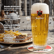 Jupiler Bierglas - 330 ml - 6 stk.