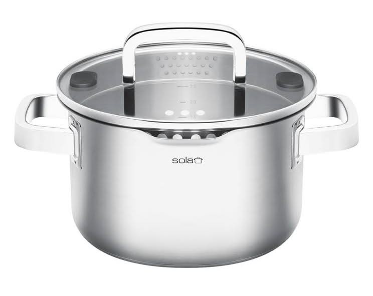 Sola Soeppan Juvia RVS Downdraft og Induktions egnet ø 24 cm / 5.5 liter - egnet til alle varmekilder