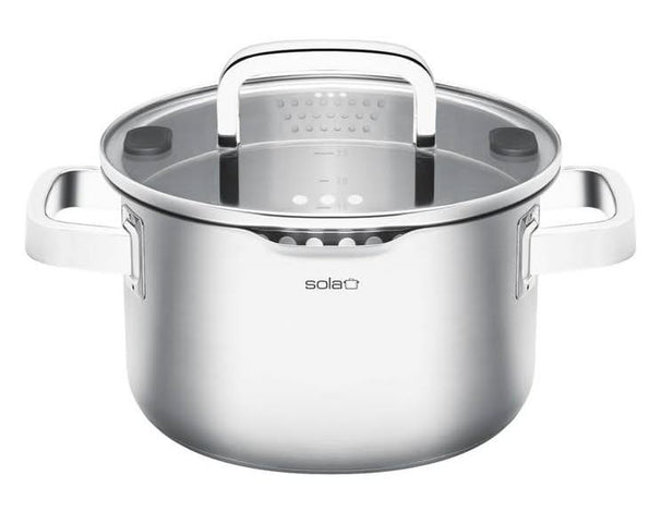 Sola Soeppan Juvia RVS Downdraft og Induktions egnet ø 24 cm / 5.5 liter - egnet til alle varmekilder