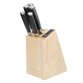 KitchenAid Knivblok Gourmet Birketræ - 6-delt - Integreret knivsliber