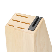 KitchenAid Knivblok Gourmet Birketræ - 6-delt - Integreret knivsliber