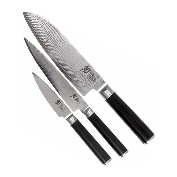 Kai Messenset Shun Classic - 32 lagers damaskusstål - (Officemes + Universelt Mes + Santoku Mes) 3-delt - DMS-310