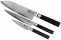 Kai Messenset Shun Classic - 32 lagers damaskusstål - (Officemes + Universelt Mes + Santoku Mes) 3-delt - DMS-310