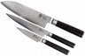 Kai Messenset Shun Classic - 32 lagers damaskusstål - (Officemes + Universelt Mes + Santoku Mes) 3-delt - DMS-310