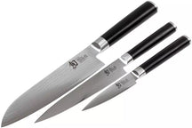 Kai Messenset Shun Classic - 32 lagers damaskusstål - (Officemes + Universelt Mes + Santoku Mes) 3-delt - DMS-310