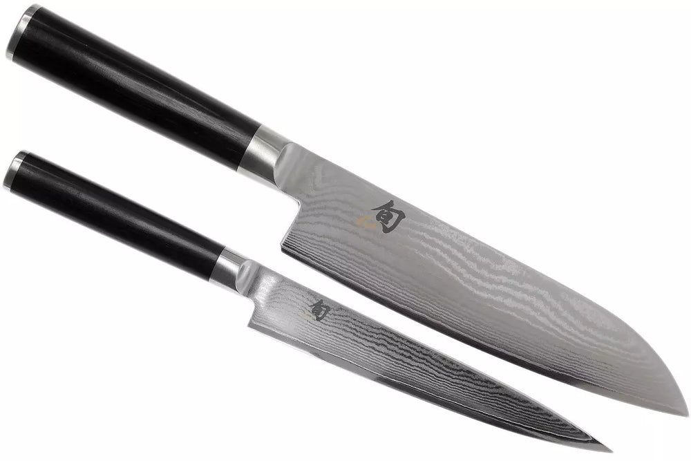 Kai Messenset Shun Classic - 32 lagers damaskstål - (Universelt kniv + Santoku kniv) 2-delt - DMS-230