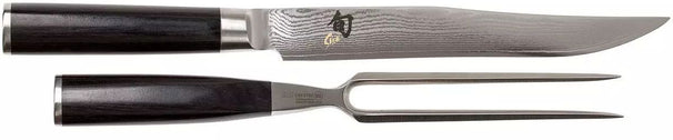 Kai Trancheerset Shun Classic - 32 lagers damaskstål - (Køkkenkniv + Gaffel) - 2-delt - DMS-200