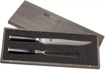 Kai Trancheerset Shun Classic - 32 lagers damaskstål - (Køkkenkniv + Gaffel) - 2-delt - DMS-200