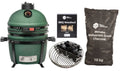 Keij Kamado BBQ Startersæt - Legend Compact Green 15 tommer - med Trækul, Tændblokke & Kulkurv