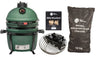 Keij Kamado BBQ Startersæt - Legend Compact Green 15 tommer - med Trækul, Tændblokke & Kulkurv
