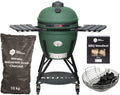 Keij Kamado BBQ Startersæt - Legend Large Green 21 inch - med Trækul, Tændblokke & Kulkurv