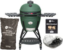 Keij Kamado BBQ Startersæt - Legend Large Green 21 inch - med Trækul, Tændblokke & Kulkurv