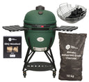 Keij Kamado BBQ Startersæt - Legend XL Green 23 tommer - med Trækul, Tændblokke & Kulkurv