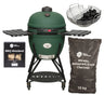 Keij Kamado BBQ Startersæt - Legend XL Green 23 tommer - med Trækul, Tændblokke & Kulkurv