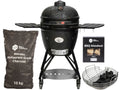 Keij Kamado BBQ Startersæt - Pro Large Black 21 inch - med Trækul, Tændblokke & Kulkurv