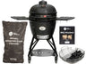 Keij Kamado BBQ Startersæt - Pro Large Black 21 inch - med Trækul, Tændblokke & Kulkurv