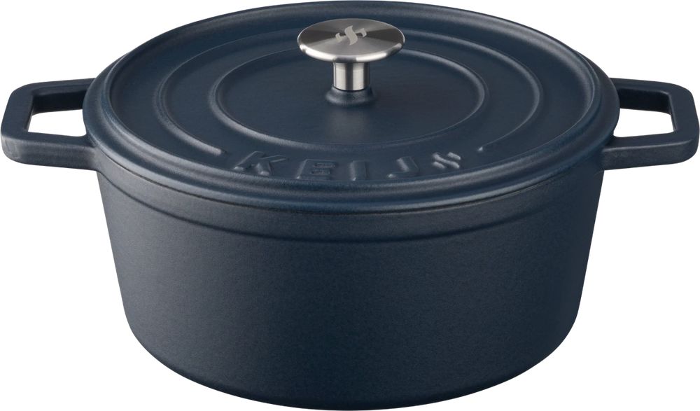 Keij Kamado Dutch Oven / Braadpan Blå - Emaljeret Gussejern - ø 14 cm / 500 ml