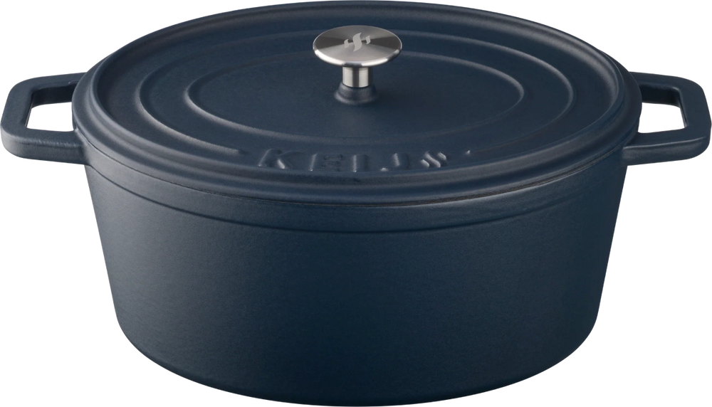 Keij Kamado Dutch Oven / Braadpan Blå - Emaljeret Gussejern - ø 30 cm / 6 liter