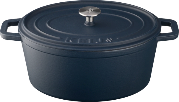 Keij Kamado Dutch Oven / Braadpan Blå - Emaljeret Gussejern - ø 30 cm / 6 liter