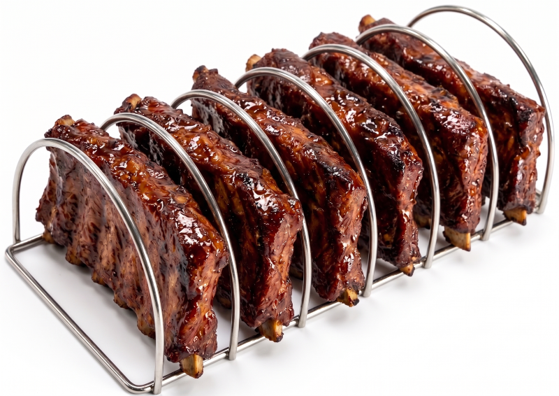 Keij Kamado BBQ Sparerib Rek Large - RVS - til 6 spareribs