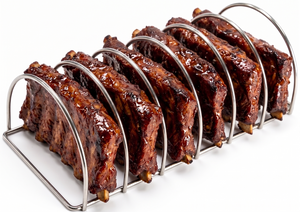 Keij Kamado BBQ Sparerib Rek Large - RVS - til 6 spareribs