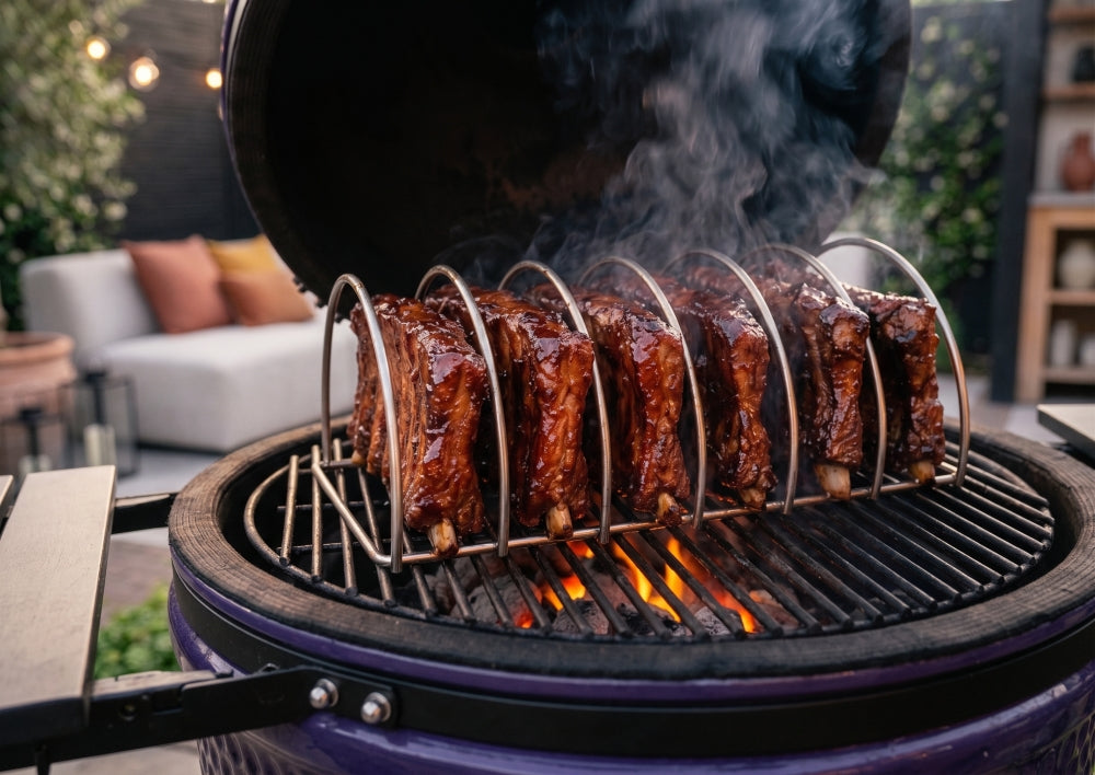 Keij Kamado BBQ Sparerib Rek Large - RVS - til 6 spareribs