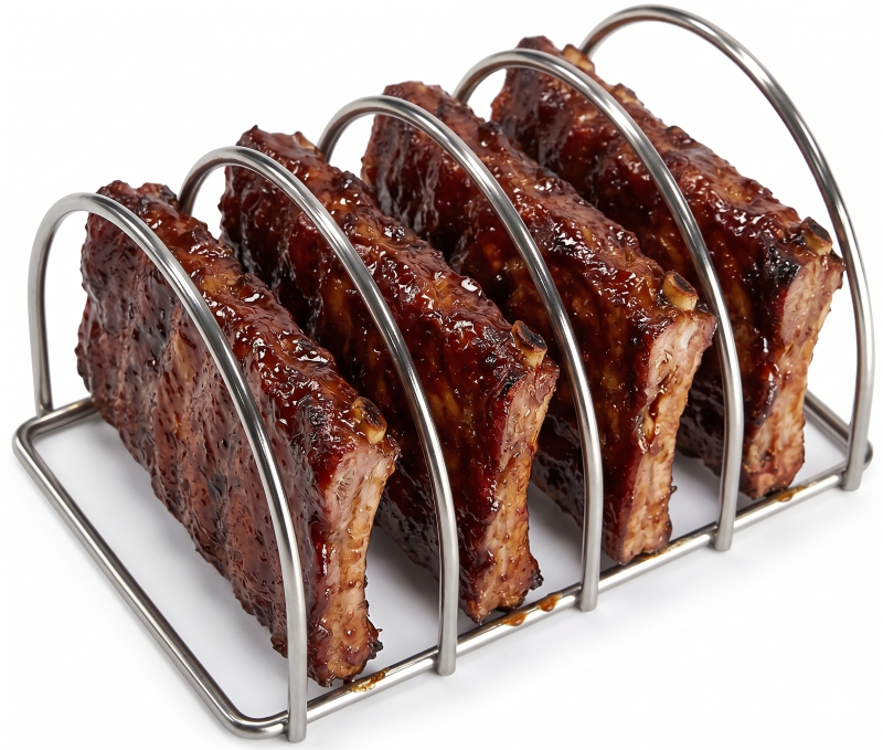 Keij Kamado BBQ Sparerib Rek Small - RVS - til 4 spareribs