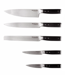 KitchenAid Knivblok Gourmet Birketræ - 6-delt - Integreret knivsliber