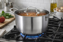 Cookinglife Kookpan med Glazen Deksel Signature Steel - RVS - ø 20 cm / 2.2 Liter - egnet til alle varmekilder
