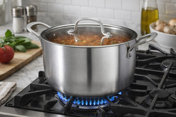 Cookinglife Kookpan med Glazen Deksel Signature Steel - RVS - ø 20 cm / 2.2 Liter - egnet til alle varmekilder