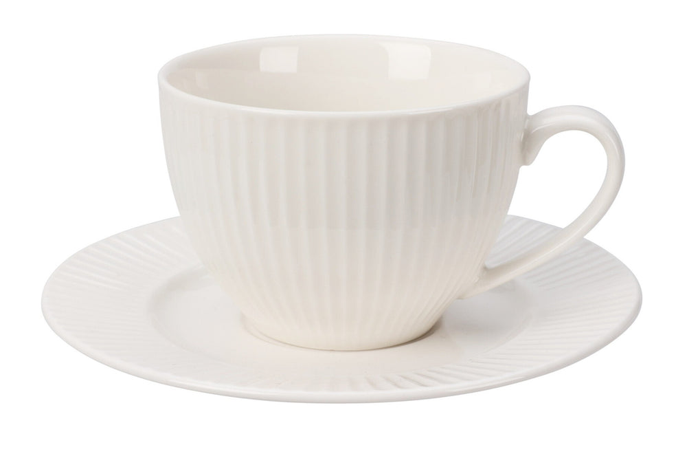 Cookinglife Kop og Skål Siaki New Bone - Porcelæn - 240 ml - 6 stk.
