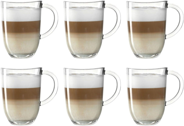 Leonardo Latte Macchiato Glas - Napoli 380 ml - 6 stk - Varmebestandig