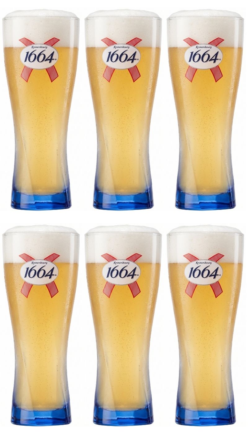 Kronenbourg 1664 Blanc Ølglas 250 ml - 6 stk.