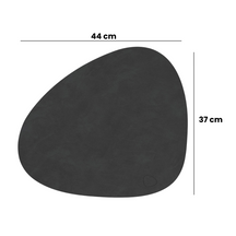 LIND DNA Placemats Nupo - Læder - Sand - Curved - 44 x 37 cm - 2 Styk