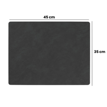 LIND DNA Placemats Nupo - Læder - Sort - 45 x 35 cm - 2 Stykker