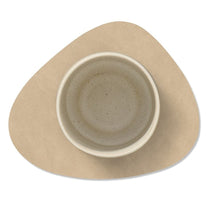 LIND DNA Underlag Nupo - Læder - Brun / Sand - dobbelt-sidet - 13 x 11 cm - 4 Styk