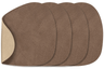 LIND DNA Underlag Nupo - Læder - Brun / Sand - dobbelt-sidet - 13 x 11 cm - 4 Styk