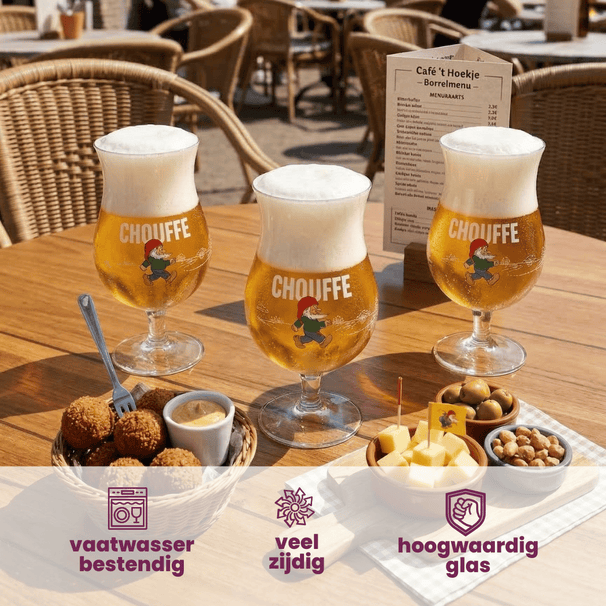 La Chouffe Bierglas 330 ml - 4 Styk