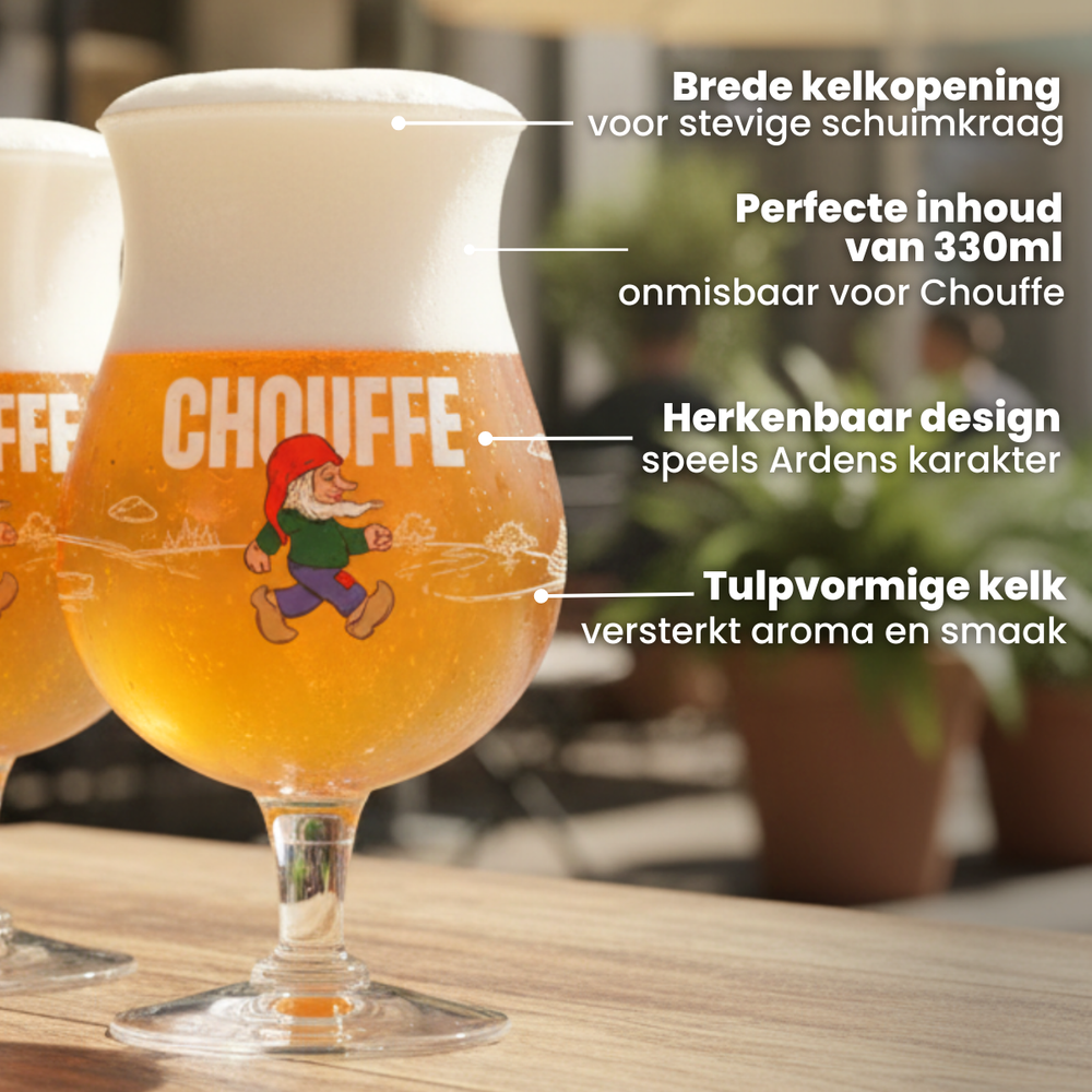La Chouffe Bierglazen - 330 ml - 6 stuks