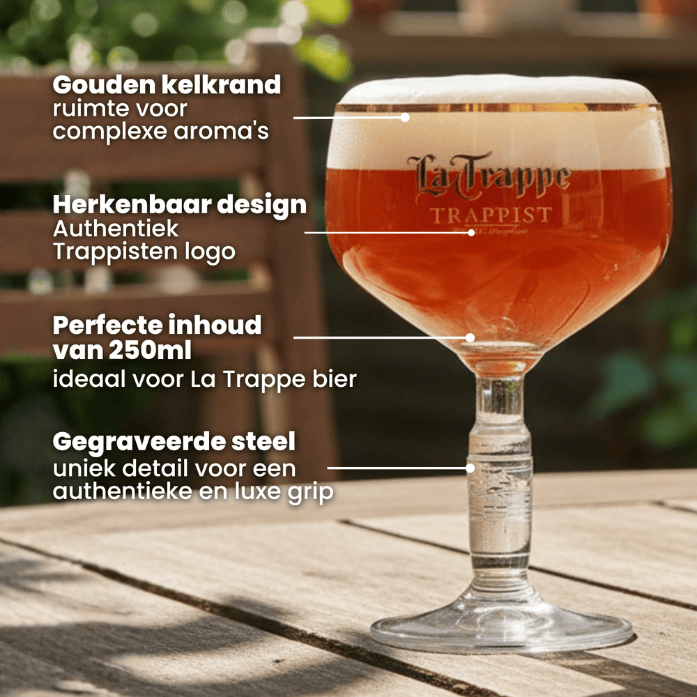La Trappe Ølglas 250 ml - 4 Styk
