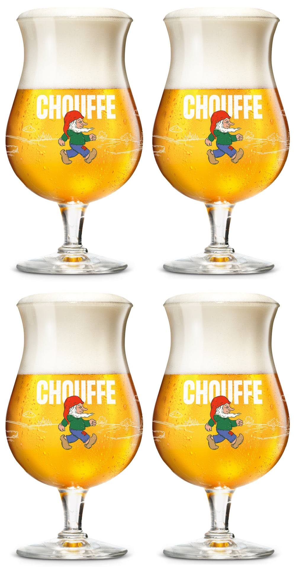 La Chouffe Bierglas 330 ml - 4 Styk
