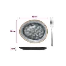 Cosy & Trendy Serviesset Organic Laguna Blue Grey 24-delig / 6 personer - 6 dinerborden, 6 bekers, 6 ontbijtborden og 6 dybe boller