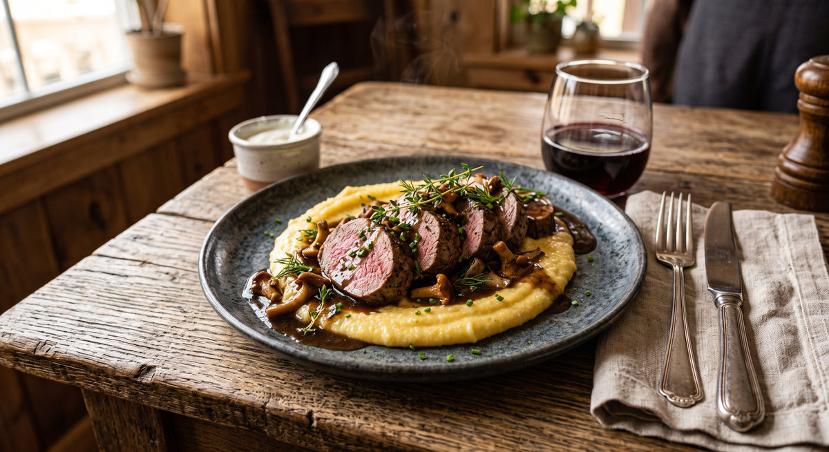 Mørt lammekød, fløjlsblød polenta og en dyb timiansauce. Dette er retten til en aften, du ikke glemmer.