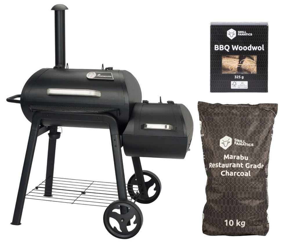 Landmann BBQ / Smoker Startersæt Vinson 200 - med Kul & Tændblokke